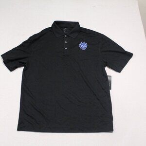 Nike Men Black Polo Shirt Golf Collared Dri Fit Size Large